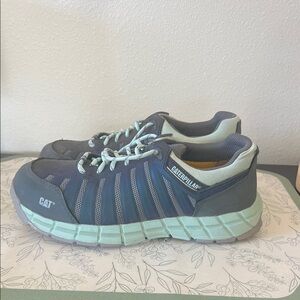 Caterpillar steel toe Navy and Light Green Sneakers